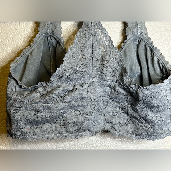 Free People Intimatly Galloon Lace Racerback Bralette Graphite Gray Size XS - Picture 7 of 8